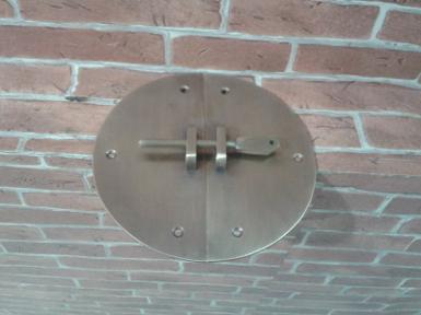 Brass Door Handle code Q.017A size D : 150 mm. Thickness 1.5 mm.